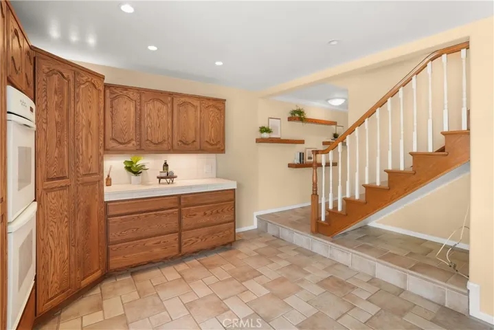 Custom wood stairs with upgraded hand railing