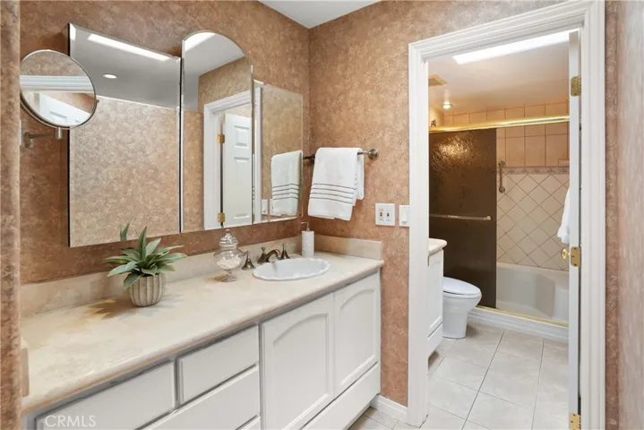 Master bedroom bathroom with dual sinks