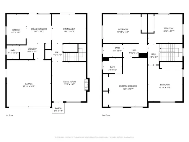 Floorplan provided by CubiCasa - measurements are estimated and not exact.