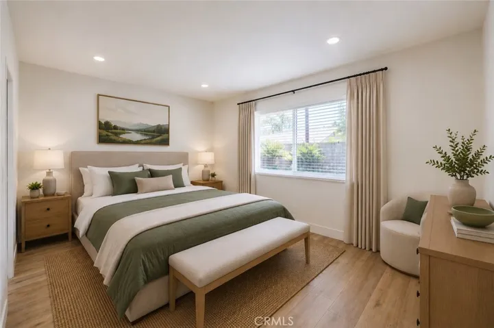 Virtually Staged Primary Bedroom