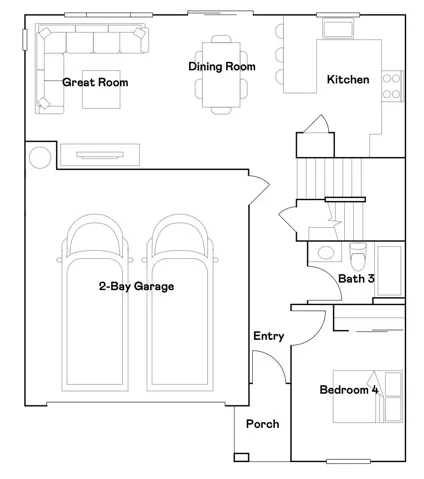 Residence 4 - level 1 floorplan