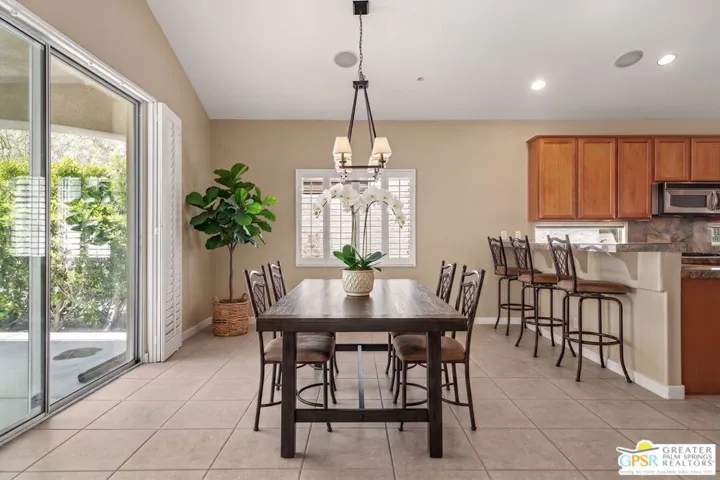 dining area virtually staged