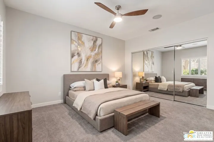 Guest room virtually staged