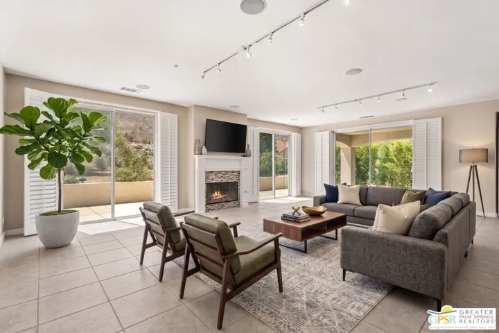 living room virtually staged