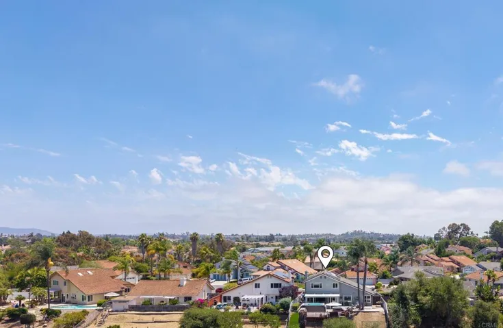 Aerial view from back side of home.