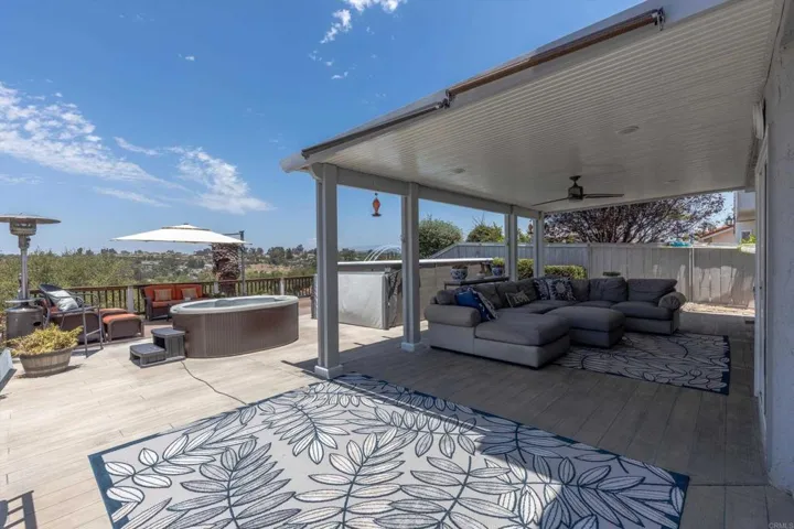 Beautiful views with hot tub, swim spa and trex deck.