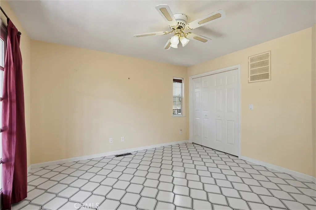 Dining area or den with closet at right