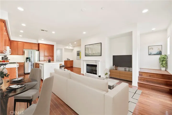 Living room, kitchen. Virtually Staged