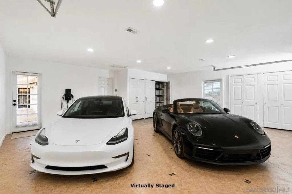 2-car garage with EV Charger | Virtually Staged