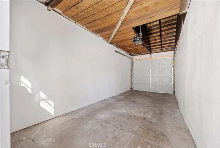 Interior of garage