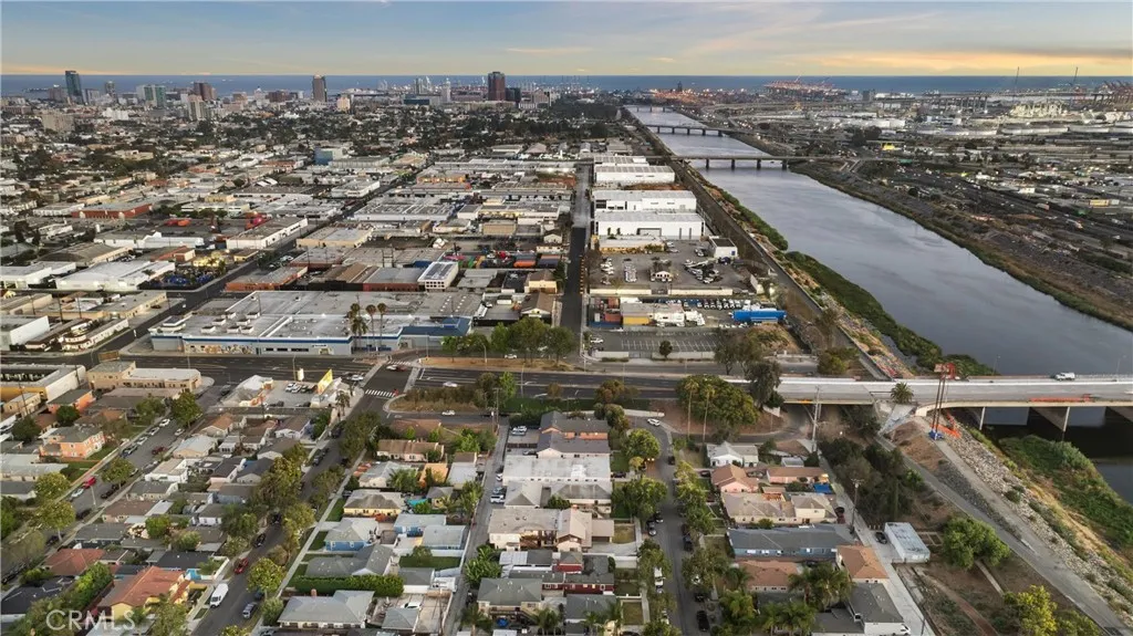 View of Los Angeles River and Pacific Coast Hwy