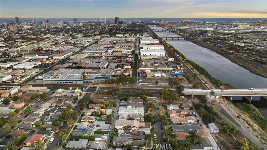 View of Los Angeles River and Pacific Coast Hwy