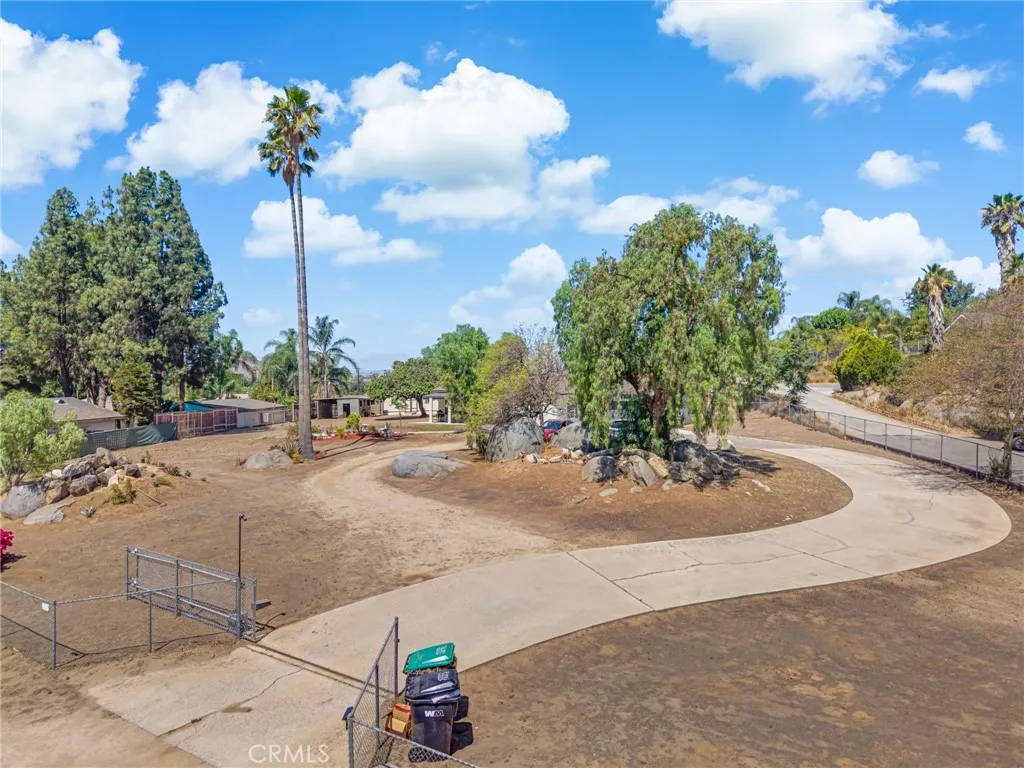 driveway as you enter property