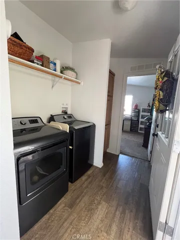 Inside laundry area