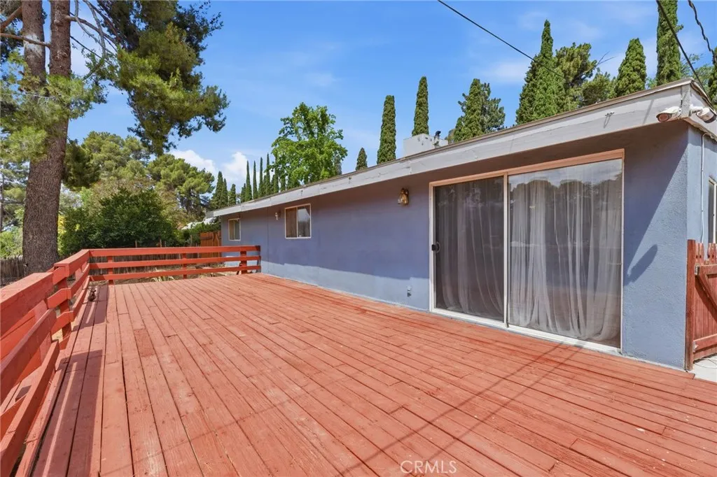 Deck off family room