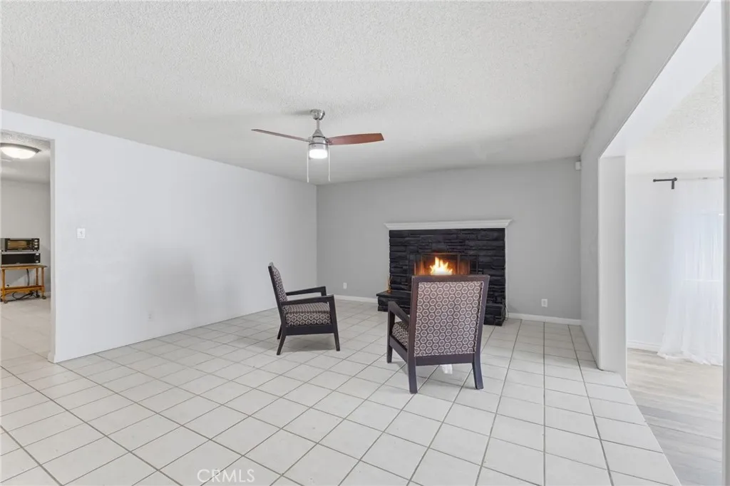Woodburning fireplace - flame digitally added