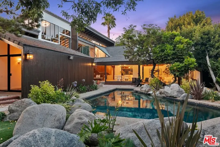 Pool, Yard, and Rear Elevation