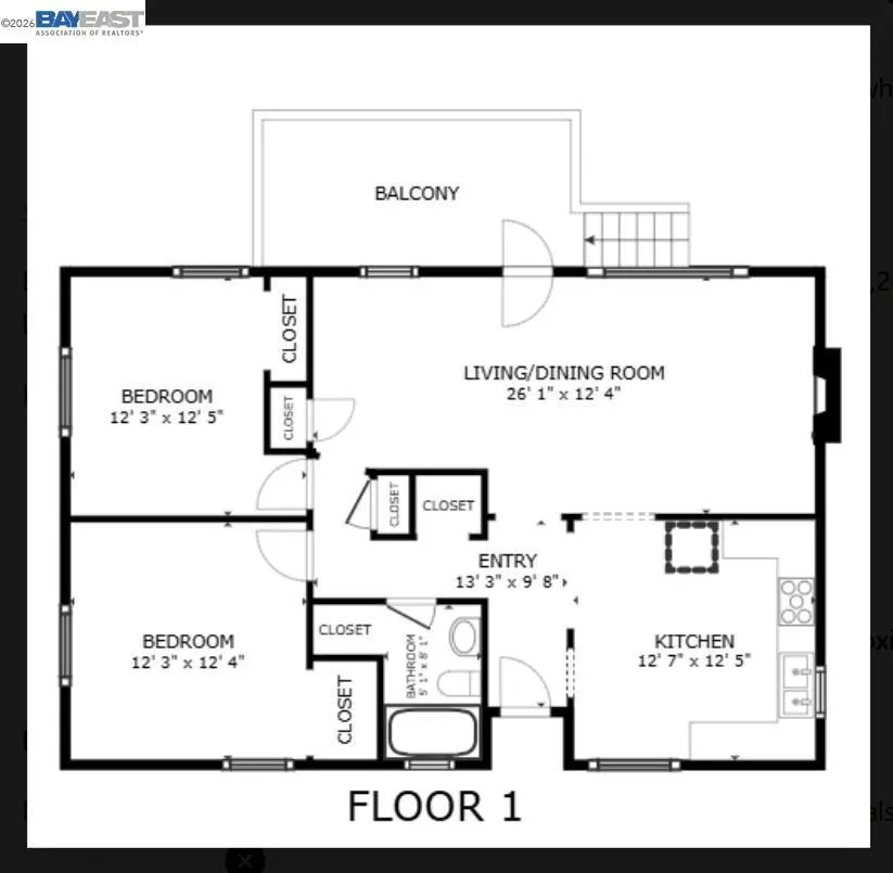 1200 sqft. est. measured