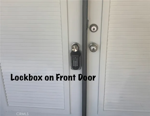 LOCKBOX ON FRONT DOOR