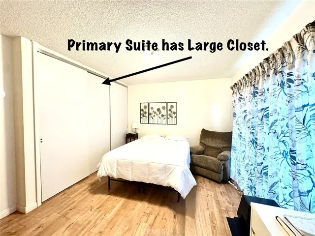 PRIMARY BEDROOM HAS VERY LARGE CLOSET.