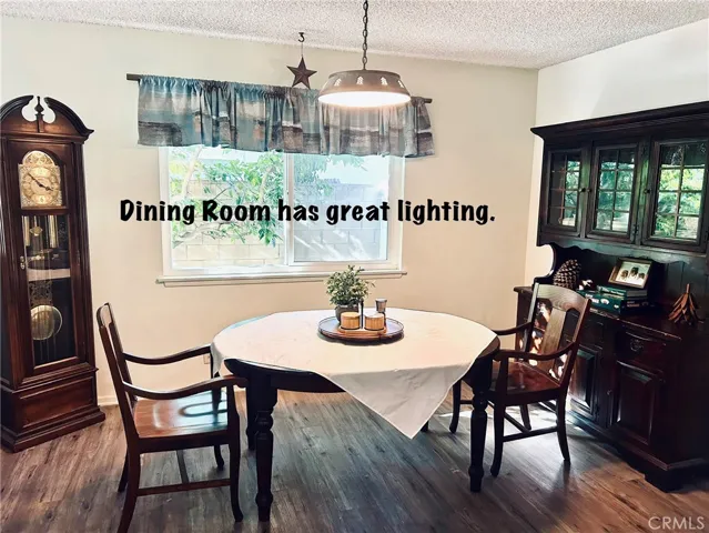 Great Lighting in the Dining Room.