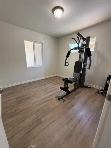 Workout room.