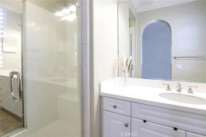 Master bathroom has 2 separate vanities