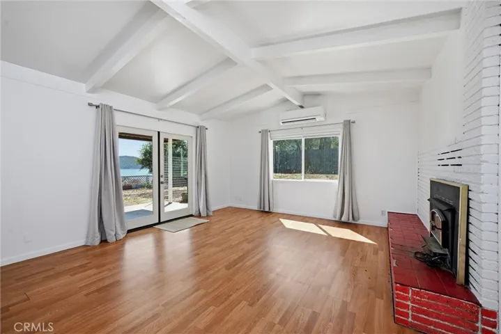 Walk in from the patio into the living room