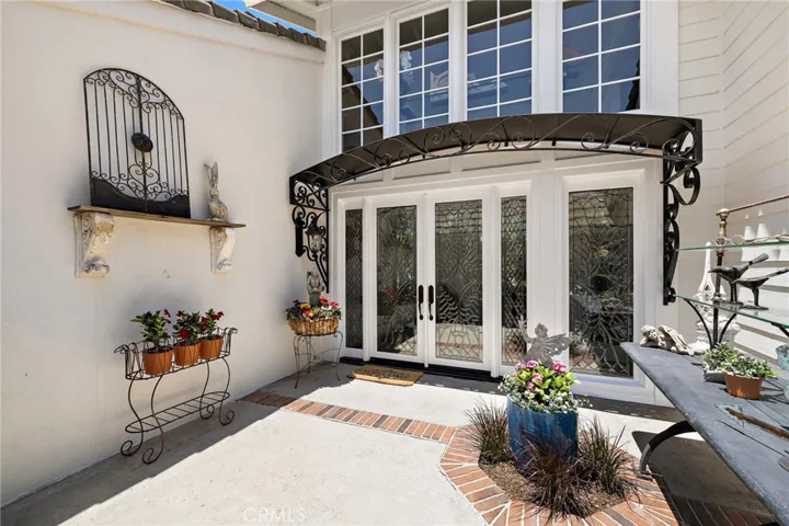 Leaded glass doors
