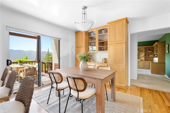 Dining room with beautiful built-in storage