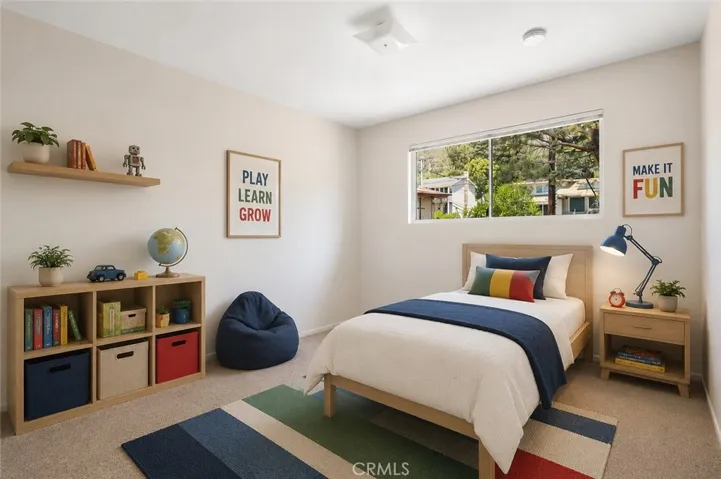 Bedroom #3 staged using AI