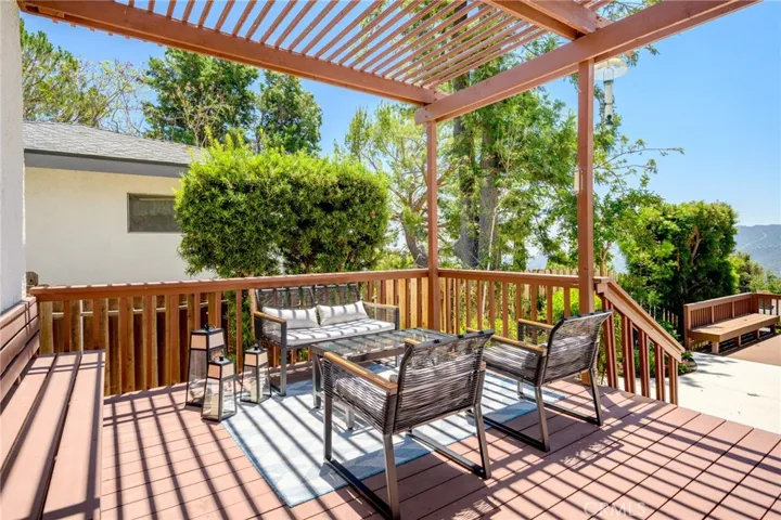 Deck just outside the kitchen/dining room