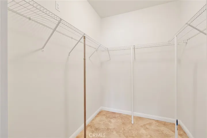 Large walk-in closet helps keep everything organized and accessible.