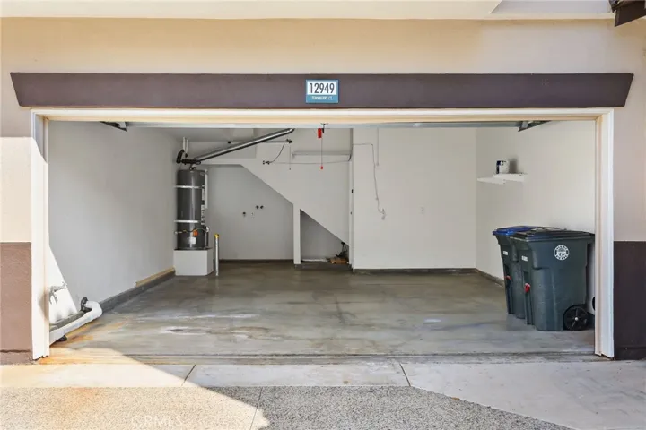 Functional garage space with room for more than just vehicles.