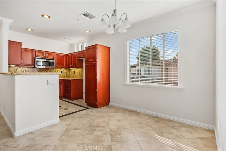 Ample cabinetry provides excellent storage space.