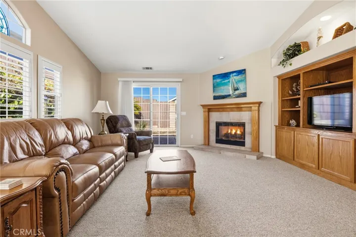 Living Room with high vaulted ceiling