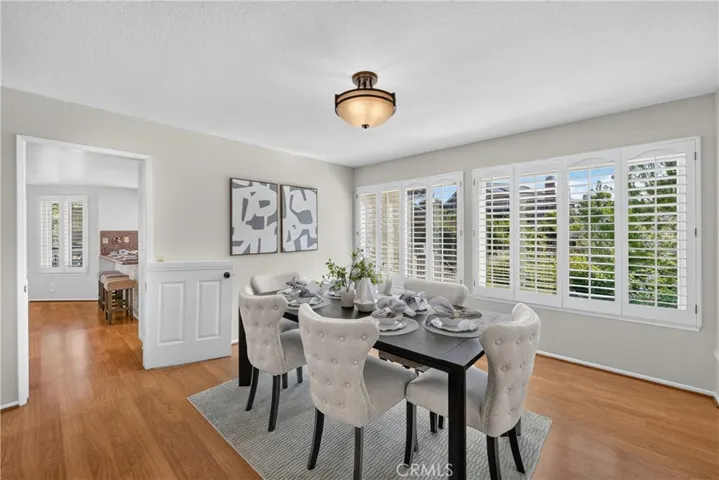Inviting dining room with ample space for hosting family and friends