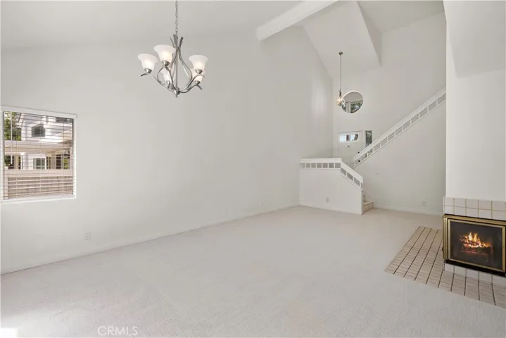 Formal dining area in living room