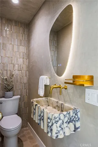Main house: powder room, upper level