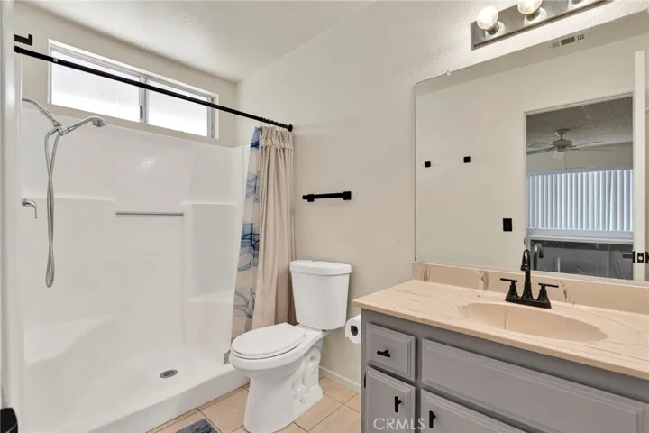 Convenient step in shower in primary bath!