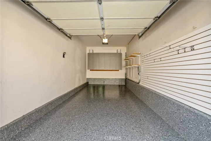 One Car Garage with Epoxy Flooring and EV Charger