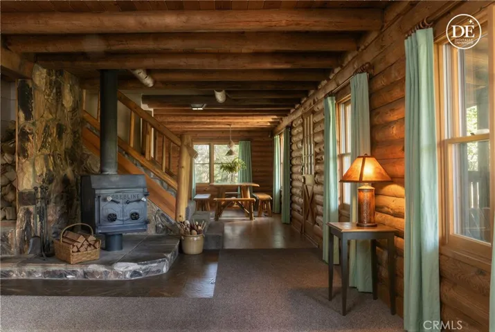 Living Room Fireplace Virtually Staged