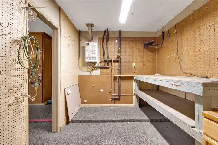 Workbench side of garage