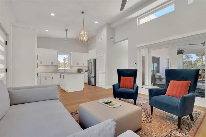 Living room extends to Kitchen