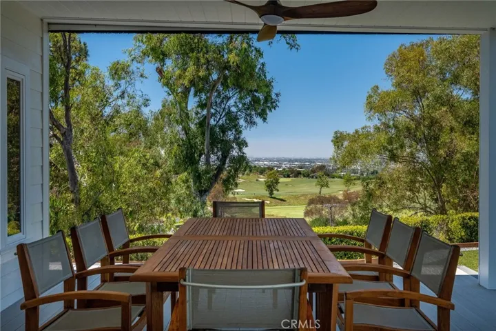 Patio with golf-course and city- lights View