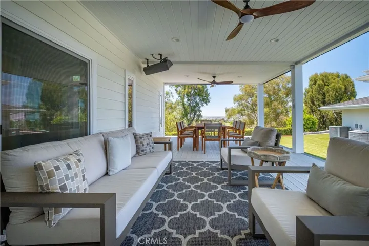 Another angle of patio with view