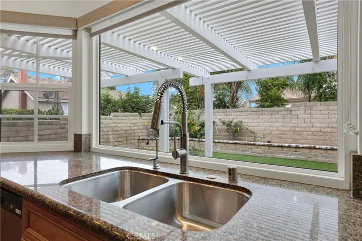 Garden view from sink area