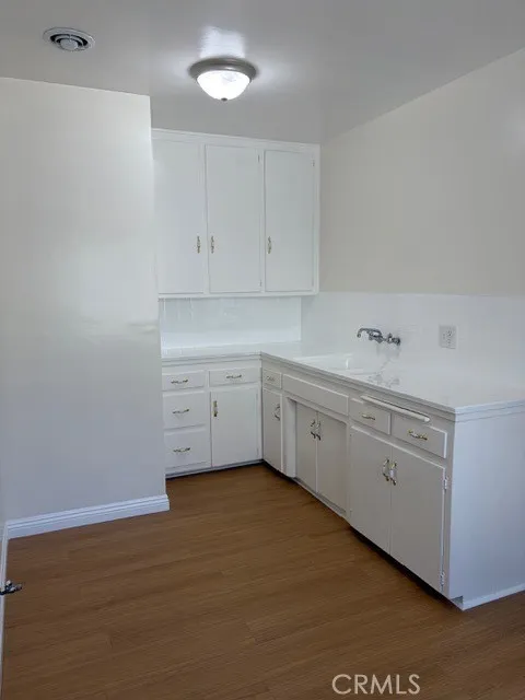 Clean kitchen new luxury vinyl floor