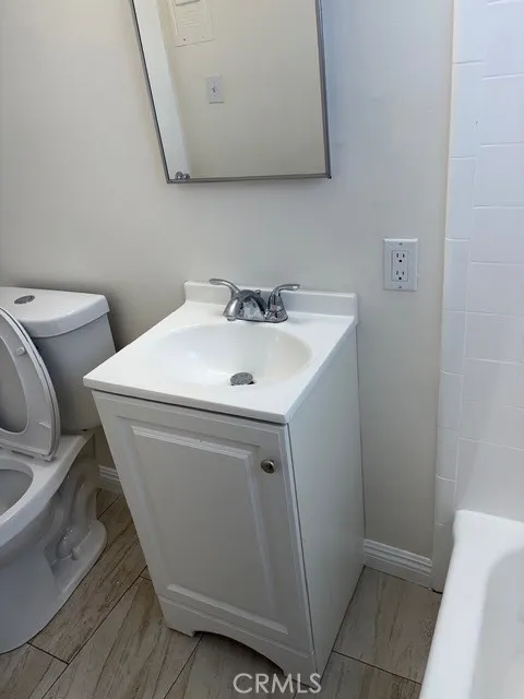 New tile,  freshly painted bathroom