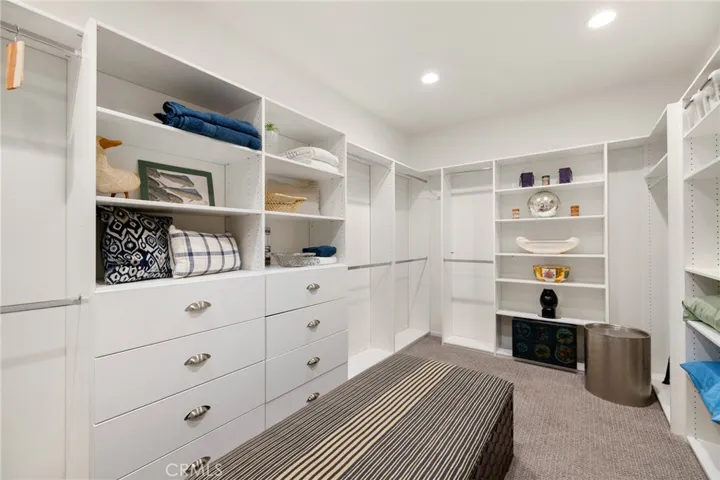 Primary closet with custom built-ins